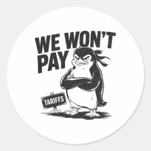 Weersta politieke onrechtvaardigheid Grappige poli Ronde Sticker