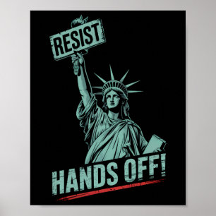 Weersta - protesteer Hands Off Standbeeld van de V Poster
