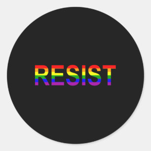 Weersta Rainbow Queer Anti Trump politieke nieuwig Ronde Sticker