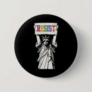 Weersta Standbeeld Vrijheid Vrede Vriendelijkheid Ronde Button 5,7 Cm