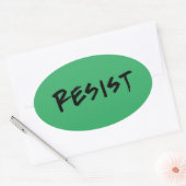 Weersta Stickers-4 per blad-groen Ovale Sticker (Envelop)