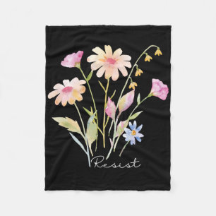 Weersta subtiele anti-Trump bloemrijke botanische Fleece Deken