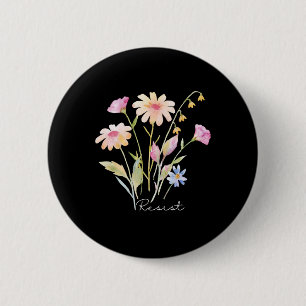 Weersta subtiele anti-Trump bloemrijke botanische Ronde Button 5,7 Cm