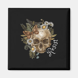 Weersta Subtiele Anti Trump Schedel Bloemen Botani Magneet