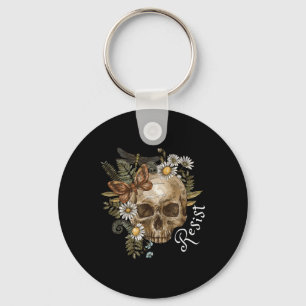 Weersta Subtiele Anti Trump Schedel Bloemen Botani Sleutelhanger