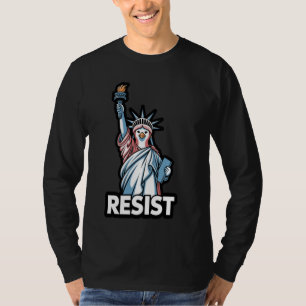 Weersta Tarieven Penguin Protest Vrijheidsbeeld F T-shirt