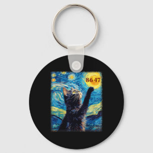 Weersta Trump 8647 Van Gogh Sterrennacht Zwarte Ka Sleutelhanger