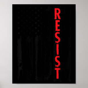 Weersta Trump-T - shirts - American Flag Resistanc Poster