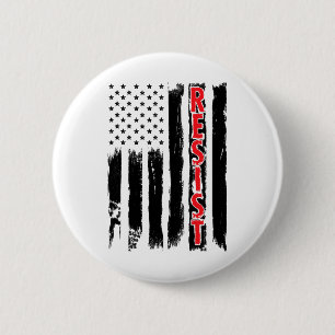 Weersta Trump-T - shirts - American Flag Resistanc Ronde Button 5,7 Cm
