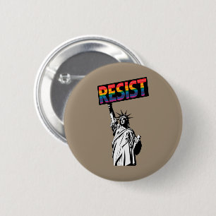 Weersta Vrijheidsbeeld Feministische Gift Ronde Button 5,7 Cm
