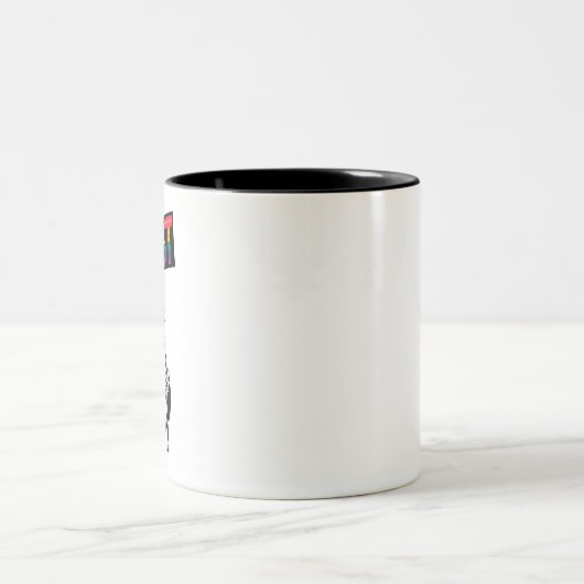 Weersta Vrijheidsbeeld Feministische Gift Tweekleurige Koffiemok (Center)