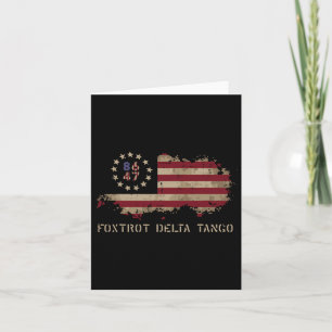 Weerstaan 8647 Foxtrot Delta Tango USA Vlag Protes Kaart
