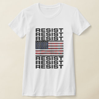 Weerstaan met de Amerikaanse vlag T-shirt