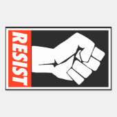 weerstaan rechthoekige sticker (Voorkant)