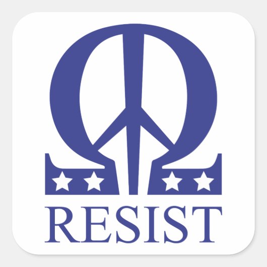 weerstaan vierkante sticker (Voorkant)