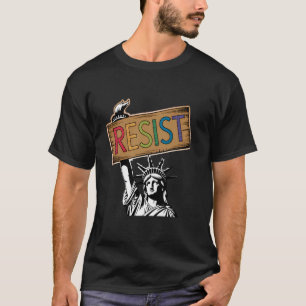 Weerstaand Standbeeld van Vrijheid Retro T-shirt