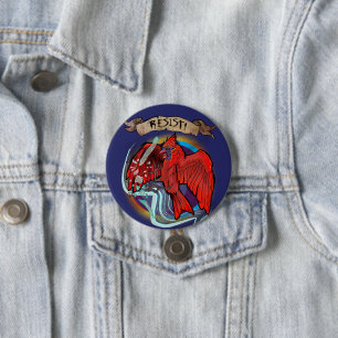 Weerstaatsaap Kardinaal  Ronde Button 7,6 Cm