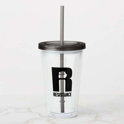 Weerstand Acryl Drinkbeker (Voorkant)