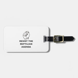 weerstand bieden aan de Reptiliaanse agenda Bagagelabel