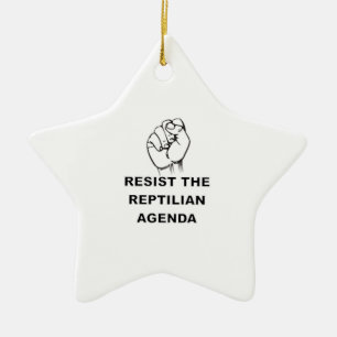 weerstand bieden aan de Reptiliaanse agenda Keramisch Ornament