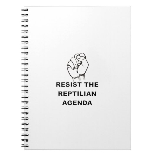 weerstand bieden aan de Reptiliaanse agenda Notitieboek (Voorkant)