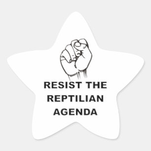 weerstand bieden aan de Reptiliaanse agenda Ster Sticker
