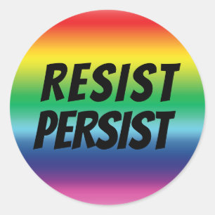 weerstand blijft bestaan - pride lgbtq lgbt regenb ronde sticker