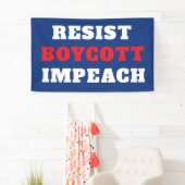 Weerstand Boycot Impeach Spandoek (Insitu)