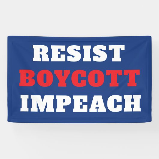Weerstand Boycot Impeach Spandoek (Horizontaal)
