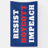 Weerstand Boycot Impeach Spandoek (Verticaal)
