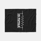 Weerstand is futiel ontwerp Elektrotechniek R Fleece Deken (Voorkant (Horizontaal))