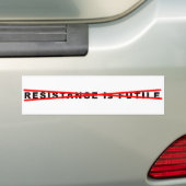 Weerstand is geen futiele bumpersticker (Op auto)