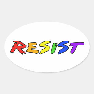 Weerstand! Ovale Sticker