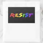 Weerstand! Rechthoekige Sticker (Tas)