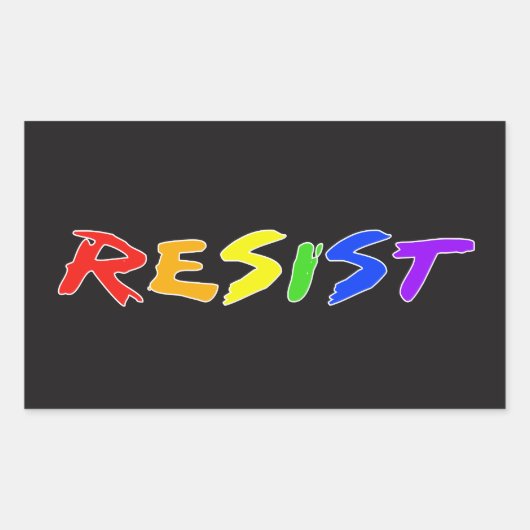 Weerstand! Rechthoekige Sticker (Voorkant)