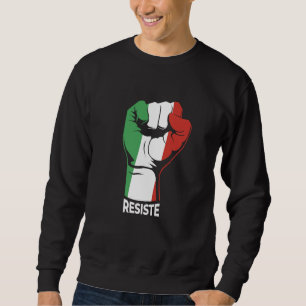 Weerstand voor Italiaanse Liberale Hand in de vlag Trui