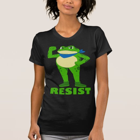 Weerstands Kikker Staat Sterk T-shirt (Voorkant)