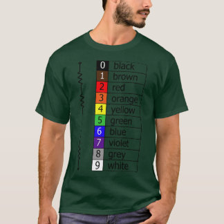 Weerstandskleurcodes T-shirt