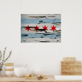 weersvlag van Chicago Poster (Keuken)