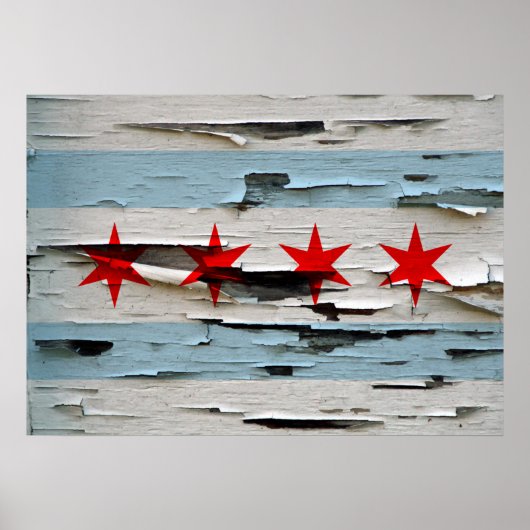 weersvlag van Chicago Poster (Voorkant)