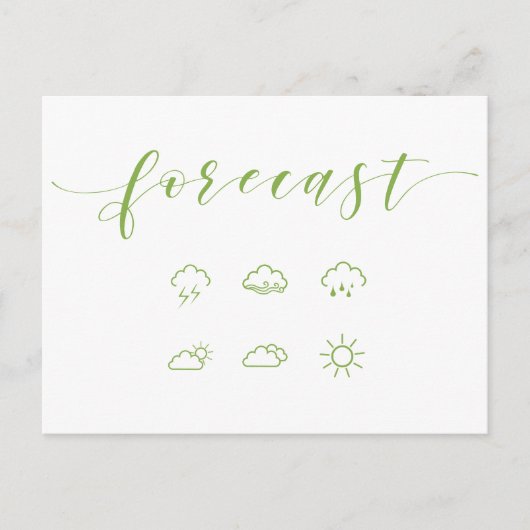  weersvoorspellende Briefkaarten (Voorkant)