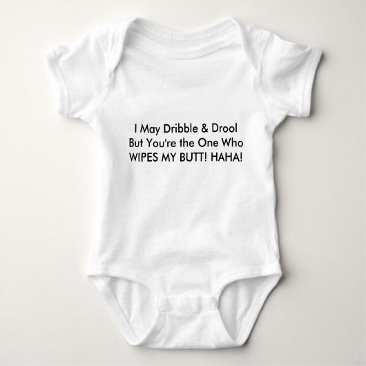 WEERT MIJN BUTT Baby Jersey. Funny Baby Clothes Romper (Voorkant)
