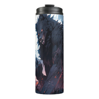 Weerwolf Anime stijl kunstwerk Tumbler Thermosbeker