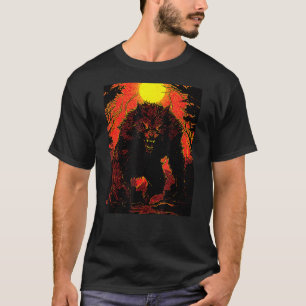 Weerwolf Cinema Night Moon Forest T-shirt