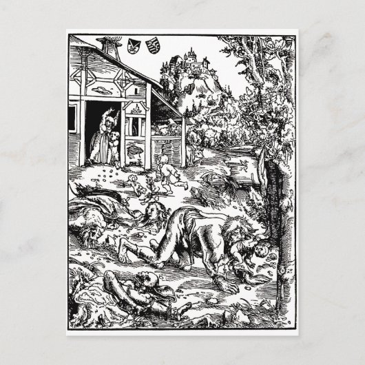 weerwolf-clipart-8 briefkaart (Voorkant)