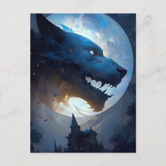 Weerwolf Dark Fantasy Horror Briefkaart (Voorkant)