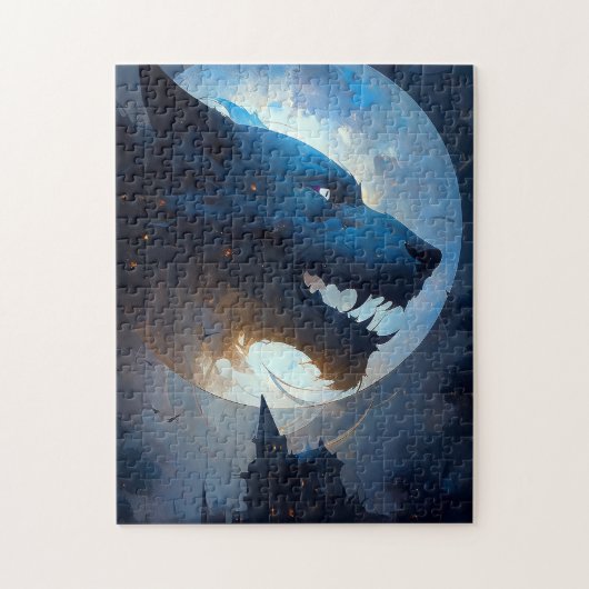 Weerwolf Dark Fantasy Horror Legpuzzel (Verticaal)