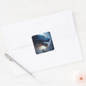 Weerwolf Dark Fantasy Horror Vierkante Sticker (Envelop)