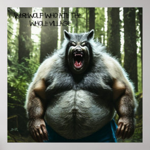 Weerwolf die het hele dorp at, waardeert poster