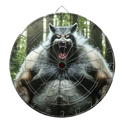 Weerwolf die het hele dorp dartboard at dartbord (Voorkant)